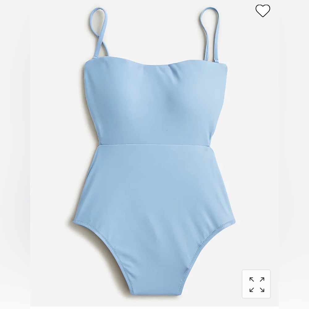 J Crew, Cutout tie-back one piece, Blue Mist